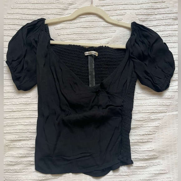 Reformation Lampone Top in Black - Picture 4 of 6